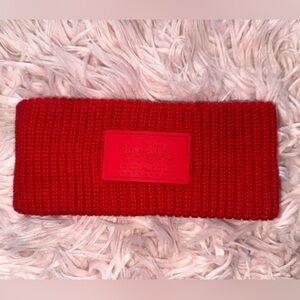Coach Knit Headband in Red